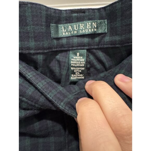 Ralph Lauren Plaid Holiday Pants Woman's Size 8 - Picture 3 of 5